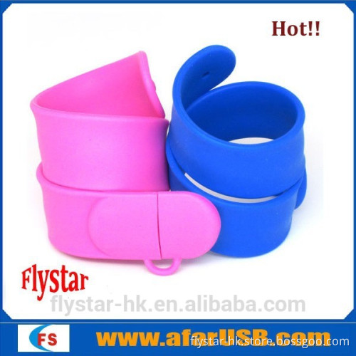 New usb wristband silicone slap usb Bracelet usb stick